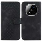 For Redmi Note 14 Pro / Note 14 Pro+ 5G Seven-shaped Embossed Leather Phone Case(Black) - 1
