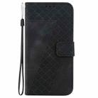 For Redmi Note 14 4G 164.84mm Seven-shaped Embossed Leather Phone Case(Black) - 3