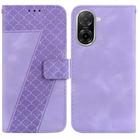 For Redmi A5 4G 173.3mm Seven-shaped Embossed Leather Phone Case(Purple) - 1