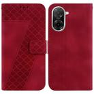 For Redmi A5 4G 173.3mm Seven-shaped Embossed Leather Phone Case(Red) - 1