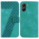For Redmi Turbo 4 / Xiaomi Poco X7 Pro Seven-shaped Embossed Leather Phone Case(Green) - 1