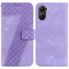 For Redmi Turbo 4 / Xiaomi Poco X7 Pro Seven-shaped Embossed Leather Phone Case(Purple) - 1