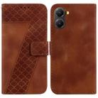 For Redmi Turbo 4 / Xiaomi Poco X7 Pro Seven-shaped Embossed Leather Phone Case(Brown) - 1