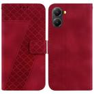 For Redmi Turbo 4 / Xiaomi Poco X7 Pro Seven-shaped Embossed Leather Phone Case(Red) - 1