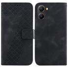 For Redmi Turbo 4 / Xiaomi Poco X7 Pro Seven-shaped Embossed Leather Phone Case(Black) - 1