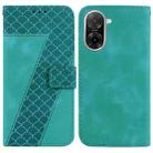 For Redmi A5 4G 171.7mm Seven-shaped Embossed Leather Phone Case(Green) - 1