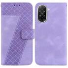 For Redmi A5 4G 171.7mm Seven-shaped Embossed Leather Phone Case(Purple) - 1