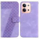 For Redmi 15C 4G 173.1mm / 15C 5G 173.1mm Seven-shaped Embossed Leather Phone Case(Purple) - 1