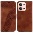 For Redmi 15C 4G 173.1mm / 15C 5G 173.1mm Seven-shaped Embossed Leather Phone Case(Brown) - 1