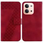 For Redmi 15C 4G 173.1mm / 15C 5G 173.1mm Seven-shaped Embossed Leather Phone Case(Red) - 1