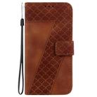 For Xiaomi 14T Seven-shaped Embossed Leather Phone Case(Brown) - 2