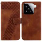 For Xiaomi 15 Seven-shaped Embossed Leather Phone Case(Brown) - 1