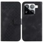 For Xiaomi 15 Pro Seven-shaped Embossed Leather Phone Case(Black) - 1