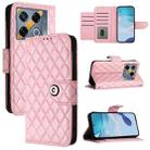 For Infinix GT 20 Pro X6871 Rhombic Texture Flip Leather Phone Case with Lanyard(Pink) - 1