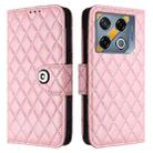 For Infinix GT 20 Pro X6871 Rhombic Texture Flip Leather Phone Case with Lanyard(Pink) - 2