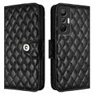 For Infinix Hot 20S / Hot 20 Pro Rhombic Texture Flip Leather Phone Case with Lanyard(Black) - 2