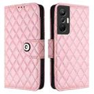 For Infinix Hot 20S / Hot 20 Pro Rhombic Texture Flip Leather Phone Case with Lanyard(Pink) - 2