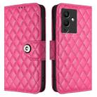 For Infinix Note 12 Pro 5G / Note 12 5G Rhombic Texture Flip Leather Phone Case with Lanyard(Rose Red) - 2