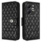 For Infinix Smart 8 Plus / Smart 8 Pro Rhombic Texture Flip Leather Phone Case with Lanyard(Black) - 2