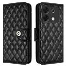 For Infinix Zero 30 5G Rhombic Texture Flip Leather Phone Case with Lanyard(Black) - 2