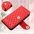For Infinix Hot 50 Pro+ 4G Rhombic Texture Flip Leather Phone Case with Lanyard(Red) - 3