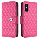 For Infinix GT 30 Pro Rhombic Texture Flip Leather Phone Case with Lanyard(Rose Red) - 2