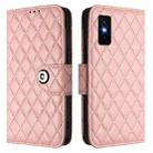 For Infinix GT 30 Pro Rhombic Texture Flip Leather Phone Case with Lanyard(Coral Pink) - 2