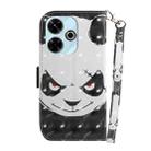 For Xiaomi Poco M6 4G 3D Colored Flip Leather Phone Case(Angry Bear) - 3