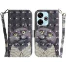 For Xiaomi Poco M6 4G 3D Colored Flip Leather Phone Case(Hug Cat) - 1