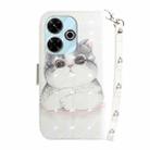 For Xiaomi Poco M6 4G 3D Colored Flip Leather Phone Case(Cute Cat) - 3