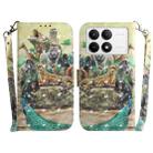 For Xiaomi Poco F6 Pro 3D Colored Flip Leather Phone Case(Zoo) - 1