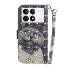 For Xiaomi Poco F6 Pro 3D Colored Flip Leather Phone Case(Hug Cat) - 3