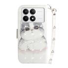 For Xiaomi Poco F6 Pro 3D Colored Flip Leather Phone Case(Cute Cat) - 3