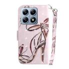 For Xiaomi 14T 3D Colored Flip Leather Phone Case(Butterfly High-heeled) - 3