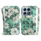 For Xiaomi 14T Pro 3D Colored Flip Leather Phone Case(Watercolor Flower) - 1