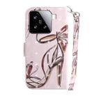 For Xiaomi 15 3D Colored Flip Leather Phone Case(Butterfly High-heeled) - 3