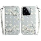 For Xiaomi 15 3D Colored Flip Leather Phone Case(Magnolia) - 1