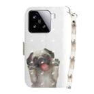 For Xiaomi 15 3D Colored Flip Leather Phone Case(Pug) - 3