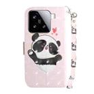 For Xiaomi 15 3D Colored Flip Leather Phone Case(Heart Panda) - 3