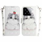 For Xiaomi 15 3D Colored Flip Leather Phone Case(Cute Cat) - 1