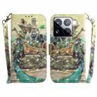 For Xiaomi 15 Pro 3D Colored Flip Leather Phone Case(Zoo) - 1