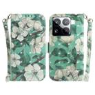 For Xiaomi 15 Pro 3D Colored Flip Leather Phone Case(Watercolor Flower) - 1