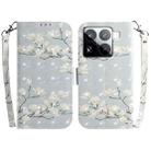 For Xiaomi 15 Pro 3D Colored Flip Leather Phone Case(Magnolia) - 1