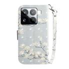 For Xiaomi 15 Pro 3D Colored Flip Leather Phone Case(Magnolia) - 3