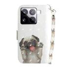 For Xiaomi 15 Pro 3D Colored Flip Leather Phone Case(Pug) - 3