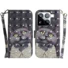 For Xiaomi 15 Pro 3D Colored Flip Leather Phone Case(Hug Cat) - 1