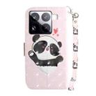 For Xiaomi 15 Pro 3D Colored Flip Leather Phone Case(Heart Panda) - 3