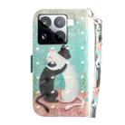 For Xiaomi 15 Pro 3D Colored Flip Leather Phone Case(Black White Cat) - 3