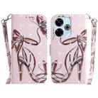 For Xiaomi Redmi 13 4G 3D Colored Flip Leather Phone Case(Butterfly High-heeled) - 1