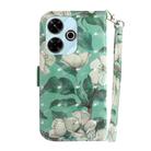 For Xiaomi Redmi 13 4G 3D Colored Flip Leather Phone Case(Watercolor Flower) - 3